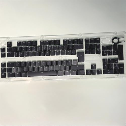 FRTEFSQ Keycaps Compatible with Logitech G815/G913/G915/G915 TKL, RGB Translucent, QWERTZ German Layout, ABS Material, 110 Keys, Compatible with G915 Lightsync Gaming Keyboard