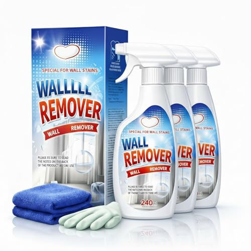 Fast Acting Anti-Mold Wall Cleaner Spray-Schimmelentferner Spray für Wände & Tapeten – Chlorfrei & Geruchsarm – Entfernt Stockflecken ohne Schrubben – Anti-Schimmel Mittel (3pcs)