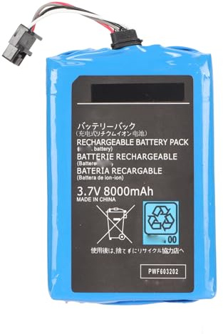 RASTKY High Capacity 8000mAh Lithium Ion Battery Pack Replacement for Gamepad, Compatible with WUP-010 WUP-012, Safe and Efficient Power for Gaming Enthusiasts, Blue Battery