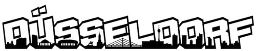 Samunshi® Autoaufkleber Düsseldorf Schriftzug Skyline Aufkleber 20 x 3,5cm schwarz