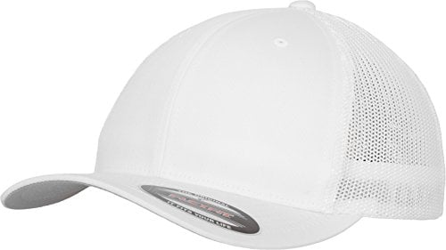 Flexfit Unisex Mesh Trucker Mütze, White, S/M