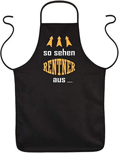 Fun Grillschürze <-> Rentner <-> lustiges Mitbringsel fürs Rentner-Treffen, Goodman Design®Schwarz
