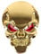 3D Metall Skull Totenkopf Sticker Emblem Badge Aufkleber PKW KFZ Auto Gold