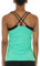 icyzone Damen 2 in 1 Sport Yoga Tops mit BH - Gym Shirts Fitness Trainings Tank Top (M, Mintgrün)