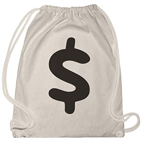 Shirtgeil Karneval & Fasching Panzerknacker Geldsack Turnbeutel & Gym Bag One Size Natur