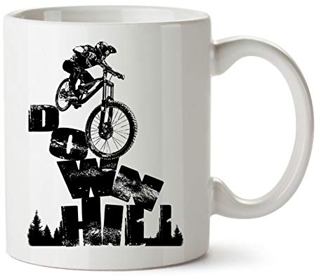 Bang Tidy Clothing Bike Gifts for Cyclists - MTB Cycling Mountain Biking Biker Gift Coffee Tea Mug Cup - Downhill