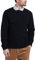 Kallspin Men's Wool Blend Jumper Sweater Crewneck Cable-Knit Pullover Sweater (Black, XL)