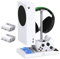 Supporto per ventola di raffreddamento verticale aggiornato per Xbox Series S, sistema ventola di raffreddamento Dual Controller Dock Station con 2 batterie ricaricabili da 1400 mAh