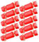 10 Stück Hochzeit Süßigkeiten Schachtel, Papierbox mit Band, Hochzeit Candy Box, Gastgeschenkbox, Sechseckige Bonbonförmige Papierschachtel für Schokolade, Kekse, Hochzeit, Verlobung, Party (Rot)