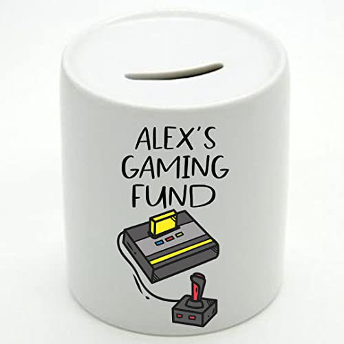 grabmybits Personalised Gaming Fund Money Box - Cartridge Console - Add Any Name
