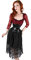 Naveed Damen Lack PVC Unterbrust Korsett Lack Corsage für Starkes Taillentraining (46, Schwarz)