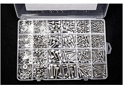 Socket top,860 stücke M2 M3 M4 M5 SEX Sechseck Buchse Schraube Set Edelstahl Flache Rundkappe Kopf Schrauben Kit Bolzen und Nüsse Allen Bolzen Set