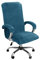 Samtplüsch Bürostuhl Bezug mit Armlehne Einfarbig,Stretch Bezug für Bürostuhl Elastische Stuhlhussen Spandex Office Computer Stuhlbezüge Abnehmbare für Stuhlhussen Bezug,Peacock Blue,XL