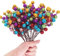 Künstliche bunte Beerenstiele, 24 Stück, 22.1 cm, Oster-Glitzerbeeren, Stiele, künstliche Obstbeere, Stechpalmen, Blumen, Zweig, Zuhause, Urlaub, Hochzeit, Party, DIY, Basteln, Dekoration (bunt)