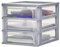 Iris Ohyama, Schreibtisch-Organizer mit 3 tiefen Schubladen, Grau, Easy-Pull-System, A4, A5 & A6 Format, Schreibtisch Organizer für Büro, Schule, Schreibwaren, BPA-frei, Schubladenschrank, OCH-2030