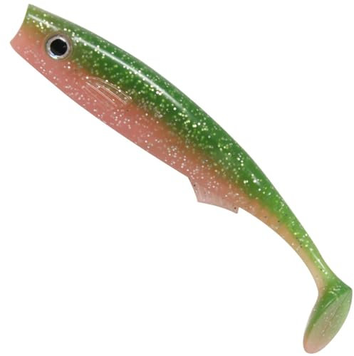 Seika Pro Gummifisch Fortuna Shad 10cm - 5 Gummiköder, Farbe:Electric Green