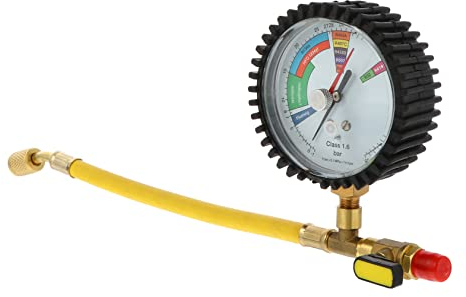 VALICLUD Checkliste Manometer Wasser Werkzeuge zum Aufladen von Stickstoff klimagerät für zuhause Manometer der Klimaanlage Stickstoff-Manometer Luft Regler Prüfer Druckanzeige Messing