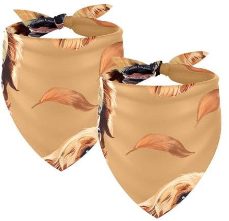 Hundehalstuch, Golden Retriever, waschbar, Dreieckstuch für kleine, mittelgroße und große Hunde, Katzen, Haustiere, 2 Stück