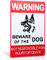 Photect Cartel Cuidado con el Perro de Chapa Señal Beware of Dog de 20 x 30 cm Cartel Perro Peligroso Inoxidable, Resistente al Clima para Exteriores Cerca Puerta o Portón (Estilo de Patrón)