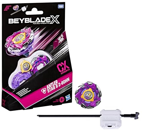 Beyblade X Antler Stag B 2-60HN CX Starter Pack Set, Takara Tomy Defense Type Top and Launcher, Battling Tops Game Toys, Ages 8+
