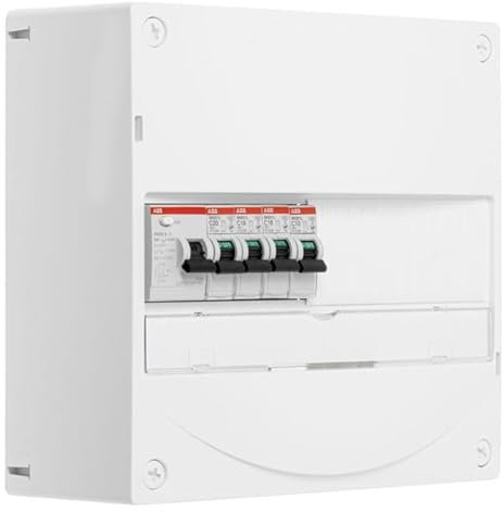 ABB Tableau 1 rangée pré-équipé 1 inter. diff. 63A type A + 4 disjoncteurs