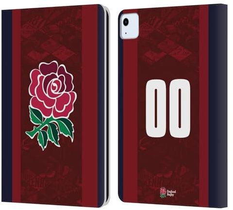 Head Case Designs Licenza Ufficiale Personalizzata Personale England Rugby Union Alternato Kit 2024/25 Custodia Portafoglio in Pelle Compatibile con Apple iPad Air 11 2020/2022/2024/2025