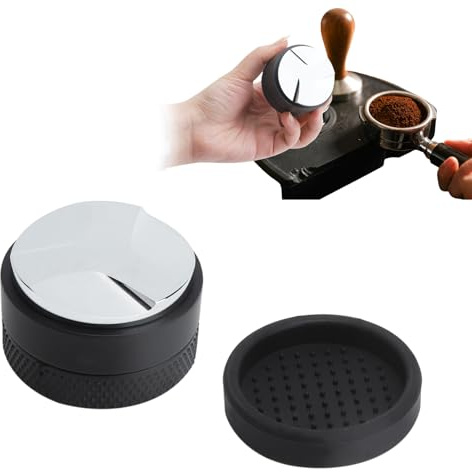 TMZELOA Distribuidor de café, distribuidor de café, 53 mm, con cepillo y alfombrilla de silicona para portafiltros de café de 54 mm, herramienta de nivelación de café para Sage Barista Express