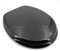 ADOB WC Sitz Klobrille Holzkern Farbe Schwarz, extrem stabil, messing verchromte Scharniere, WC-Brille WC-Deckel, 85001