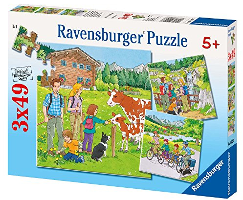Ravensburger 09243 - Ferien in den Bergen - 3 x 49 Teile Puzzle