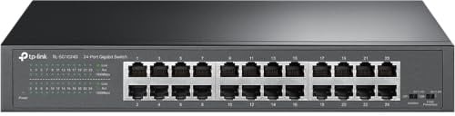 TP-Link 24-Port Gigabit Ethernet Unmanaged Switch | Plug and Play | Desktop/Rackmount | Fanless | Limited Lifetime (TL-SG1024D)