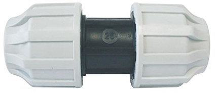 SOMATHERM FOR YOU, Raccord plastique manchon égal pour tube PE Ø50 mm - Installation facile pour irrigation - Résistant à 16 bars et 80°C - Joint torique en nitrile - Norme ACS
