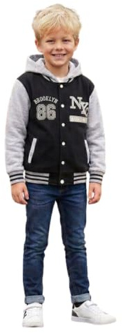 A2Z 4 Kids Unisex Kids Girls Boys Baseball Comfortable NY ATHLETIC Hooded Trending Jacket Varsity Hoodie For Kids Age 5-13 Years