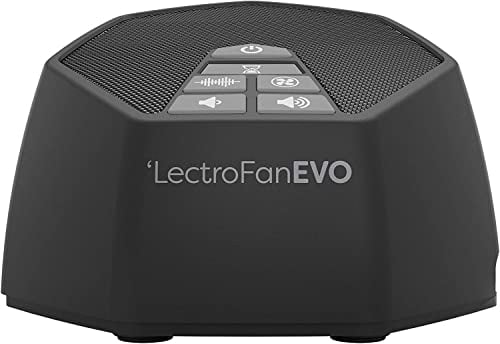 LectroFan Evo - White Noise Machine and Non-Looping Fan Sounds with Sleep Timer (Black)