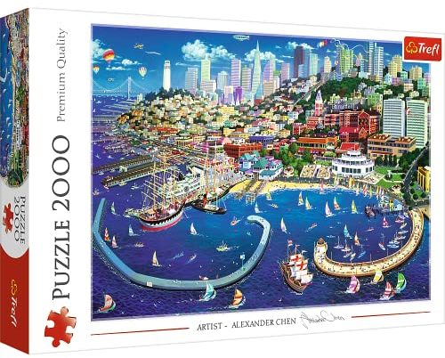 Trefl, Puzzle, San Francisco Bay, 2000 Teile, USA, Premium Quality, für Kinder ab 15 Jahren, Farbig