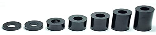 10x DISTANZHÜLSEN KUNSTSTOFF M6 SCHRAUBE 2MM BIS 30MM UNTERLEGSCHEIBEN 6x10 ROHR RUND HÜLSE Abstandhalter (Länge L = 18mm)