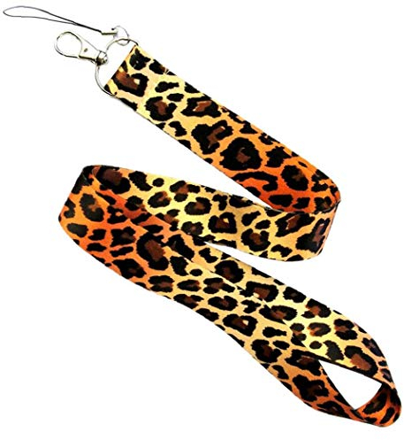 Aisoway Leopard Lanyard Für Frauen Tierdruck Keychain Halter Für Kartenhalter Keychain Zellen-Handy-mappe Identifikation-Abzeichen-Halter