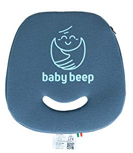 Baby Beep BBGA1 Cuscino Bluetooth Anti Abbandono Universale per Seggiolini Auto, Grigio (Antracite)