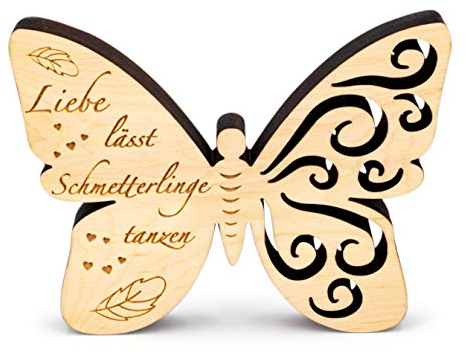 Kleiner Schmetterling aus Zirben Holz (Liebe lässt)