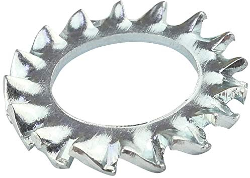 AERZETIX - C46992 - Lot de 50 Rondelles frein éventail M10 pour boulon/vis M10 - dents denture extérieur - en acier zingué - DIN6798 - assemblage écrou serrage étanchéité fixation