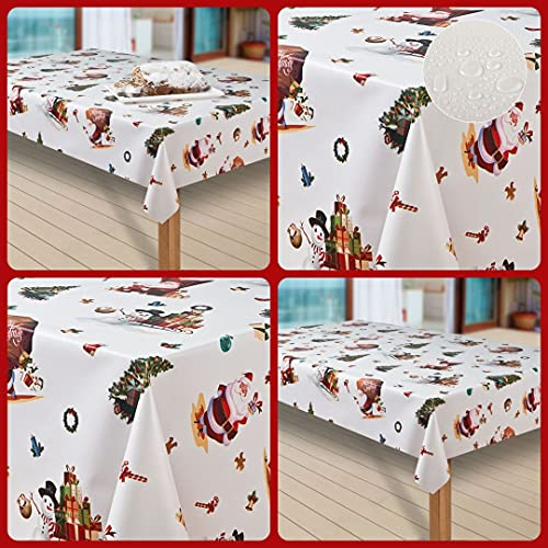 laro Wachstuch-Tischdecke Schneeflocke Weihnachten Weihnachts-Motive PVC Wachstischdecke Eckig Meterware Wasserabweisend Abwischbar |25|, Größe:100x140 cm