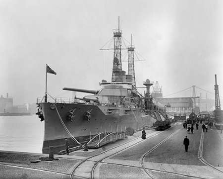 ART-PRINT-on-matte-paper-220gr- Battleship Texas in the Shipyard, ca 1911 Bain News Svc. - Museo horizontales Bildmuseum Kunstdruck 20_X_26_in