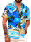 APTRO Men's Hawaiian Shirt Short Sleeved Floral Summer Beach Funky Party Holiday Shirt Hawaii MF098 XXL