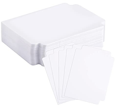 SAVITA 50pcs Card Sorting Dividers with Tabs, Plastic Divider Cards Separators for Games & Sports Supplies, 3.7x2.7in