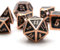HNCCESG Polyedrische D&D-Würfel aus Metall für Dungeons and Dragons RPG DND-Würfel für Rollenspiele, MTG, Tisch, Gaming, Shadowrun Pathfinder, 7 Stück, D20, D12, D10, D8, D6, D4 (Kupferschwarz)
