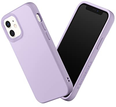 RHINOSHIELD Case Compatible with [iPhone 12 mini] | SolidSuit - Shock Absorbent Slim Design Protective Cover with Premium Matte Finish 3.5M/11ft Drop Protection Changeable Camera Rings - Violet