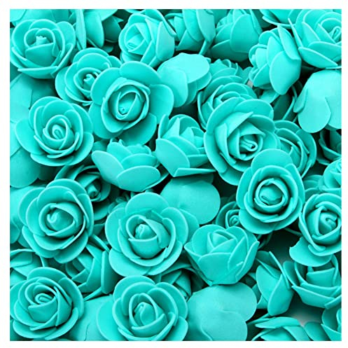 SHTGOI 500 Stück PE Schaumrosen 3.5cm Mini Künstliche Rosenköpfe Foamrosen Kunstrosen Kunstblumen Gefälschte Rosenstrauß für DIY Rosen Bär Valentinstag Hochzeit Party Home Dekoration Tiffany