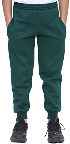 KHIM Jogging Trouser Tracksuit Bottom Pant Kids Unisex Girls Boys Activewear (UK, Age, 3 Years, 4 Years, Regular, Green)