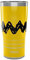 Tervis Traveler Peanuts Charlie Stripe Dreifachwandiger isolierter Becher hält Getränke kalt und heiß, 590 ml, Edelstahl