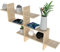 KUBUTKU Hängeregal Wandregal 125x66x21 cm Schweberegal Mordern Design Deko Regal für Wohnzimmer Schlafzimmer Büro und Küche (Sonoma Eiche)