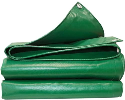 HUHJYUGE Bâche Imperméable Lourde 4x5m, Bâche de Protection Piscine, Couverture Étanche D'extérieur Camion, Bâche Multi-Usage pour Jardin, Piscine, Bois, Bateau, Vert